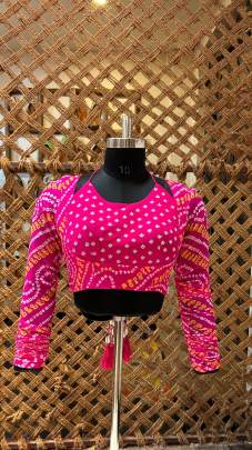 Royal Pink Bandhani Blouse